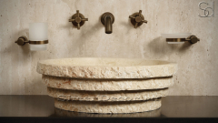 Мраморная раковина Sfera из желтого камня Silvia Oro ЕГИПЕТ 001029711 для ванной комнаты_1