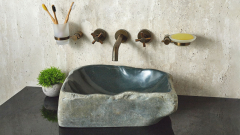 Мойка в ванную Piedra M360 из речного камня  Negro ИНДОНЕЗИЯ 00506911360_2