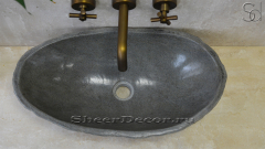 Раковина для ванной комнаты Piedra M9 из речного камня  Gris ИНДОНЕЗИЯ 005045119_1