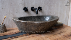 Раковина для ванной комнаты Piedra M205 из речного камня  Lima ИНДОНЕЗИЯ 00542511205_1
