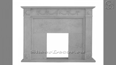 Каменный портал белого цвета для облицовки камина Ubon из мрамора Bianco Extra 679111401_1