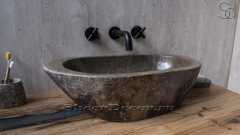 Раковина для ванной комнаты Piedra M206 из речного камня  Lima ИНДОНЕЗИЯ 00542511206_1