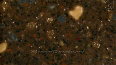 Акриловая плитка и слэбы из коричневого акрилового камня Browngrainystone 453_1