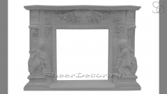 Каменный портал белого цвета для облицовки камина Vanda из мрамора Bianco Extra 688111901_1