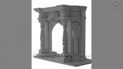 Каменный портал белого цвета для облицовки камина Sonal из мрамора Bianco Extra 660111901_1
