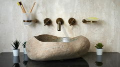 Мойка в ванную Piedra M449 из речного камня  Gris ИНДОНЕЗИЯ 00504511449_1
