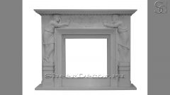 Мраморный портал белого цвета для отделки камина Mala из натурального камня Bianco Extra 507111901_1