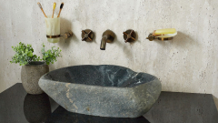 Раковина для ванной Piedra M404 из речного камня  Gris ИНДОНЕЗИЯ 00504511404_2