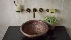 Кованая раковина Sfera M18 из листовой меди Copper ИНДОНЕЗИЯ 0012008118 для ванной комнаты_2