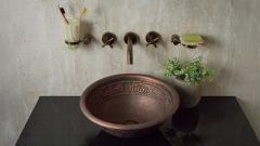 Кованая раковина Sfera M19 из листовой меди Copper ИНДОНЕЗИЯ 0012004119 для ванной комнаты_2