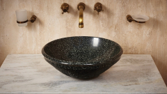 Гранитная раковина Afra из зеленого камня Taiga КИТАЙ 206070711 для ванной комнаты_1
