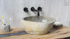 Раковина для ванной Piedra M218 из речного камня  Beige ИНДОНЕЗИЯ 00501111218_1