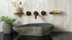 Раковина для ванной Piedra M371 из речного камня  Gris ИНДОНЕЗИЯ 00504511371_2
