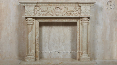 Каменный портал бежевого цвета для облицовки камина Rohan M2 из мрамора Crema Marfil 628035902_1