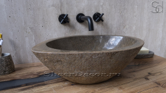 Раковина для ванной Piedra M220 из речного камня  Beige ИНДОНЕЗИЯ 00501111220_1