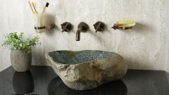 Мойка в ванную Piedra M373 из речного камня  Verde ИНДОНЕЗИЯ 00503011373_2