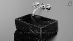 Черная раковина Flow из натурального мрамора Nero Marquina ИСПАНИЯ 023018111 для ванной комнаты_3