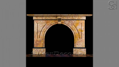 Каменный портал желтого цвета для облицовки камина Drina из мрамора Crema Valencia 291144101_2