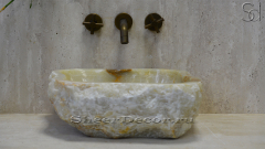 Раковина для ванной Hector из речного камня  Green Onyx ПАКИСТАН 007033111_1