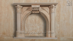 Каменный портал бежевого цвета для облицовки камина Akemi из мрамора Egypt Ivory 218114901_1