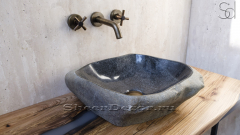 Раковина для ванной комнаты Piedra M40 из речного камня  Gris ИНДОНЕЗИЯ 0050451140_1