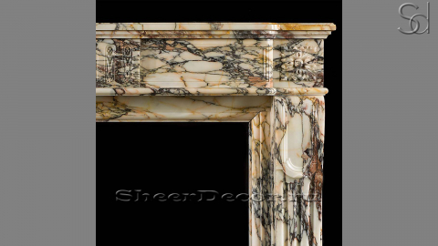 Каменный портал белого цвета для облицовки камина Aglea M2 из мрамора Blanc Dore 208143402_1