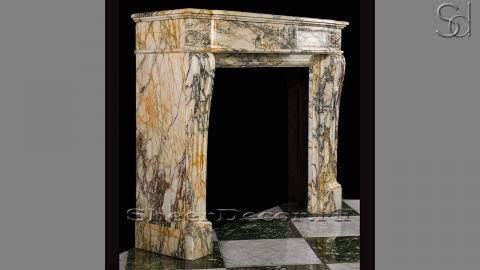 Каменный портал белого цвета для облицовки камина Aglea M2 из мрамора Blanc Dore 208143402_2