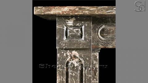 Мраморный портал коричневого цвета для отделки камина Aglea M3 из натурального камня Pietra Castello 208150403_1