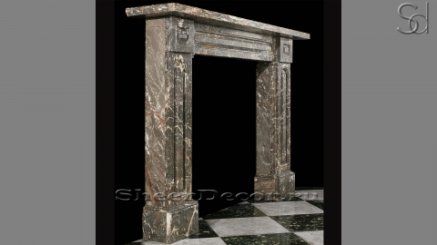 Мраморный портал коричневого цвета для отделки камина Aglea M3 из натурального камня Pietra Castello 208150403_2