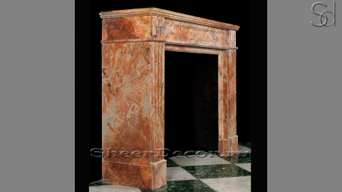 Каменный портал красного цвета для облицовки камина Aglea из мрамора Skyros Rosso 208152401_2
