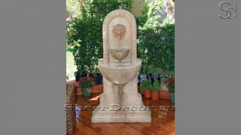 Мраморный фонтан бежевого цвета Akoni из камня сорта Jura Beige 436062941_1