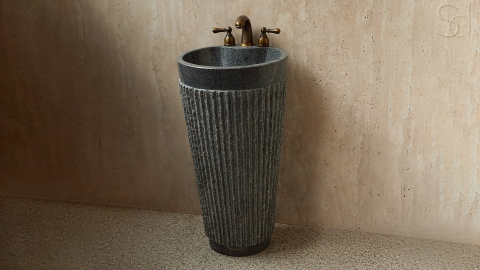 Гранитная раковина с пьедесталом Alana M15 из серого камня Marengo ИСПАНИЯ 0410175715 для  комнаты_10