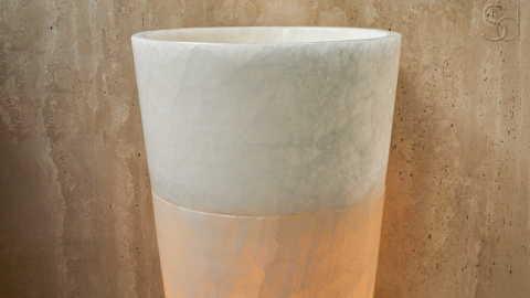 Каменная мойка Alana M11 из белого оникса White Honey ИНДОНЕЗИЯ 0414281711 для ванной комнаты_26