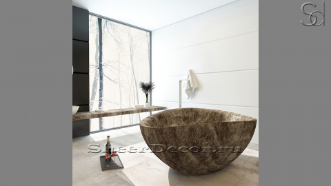Мраморная ванна Alba из коричневого камня Emperador Dark 222042151_2