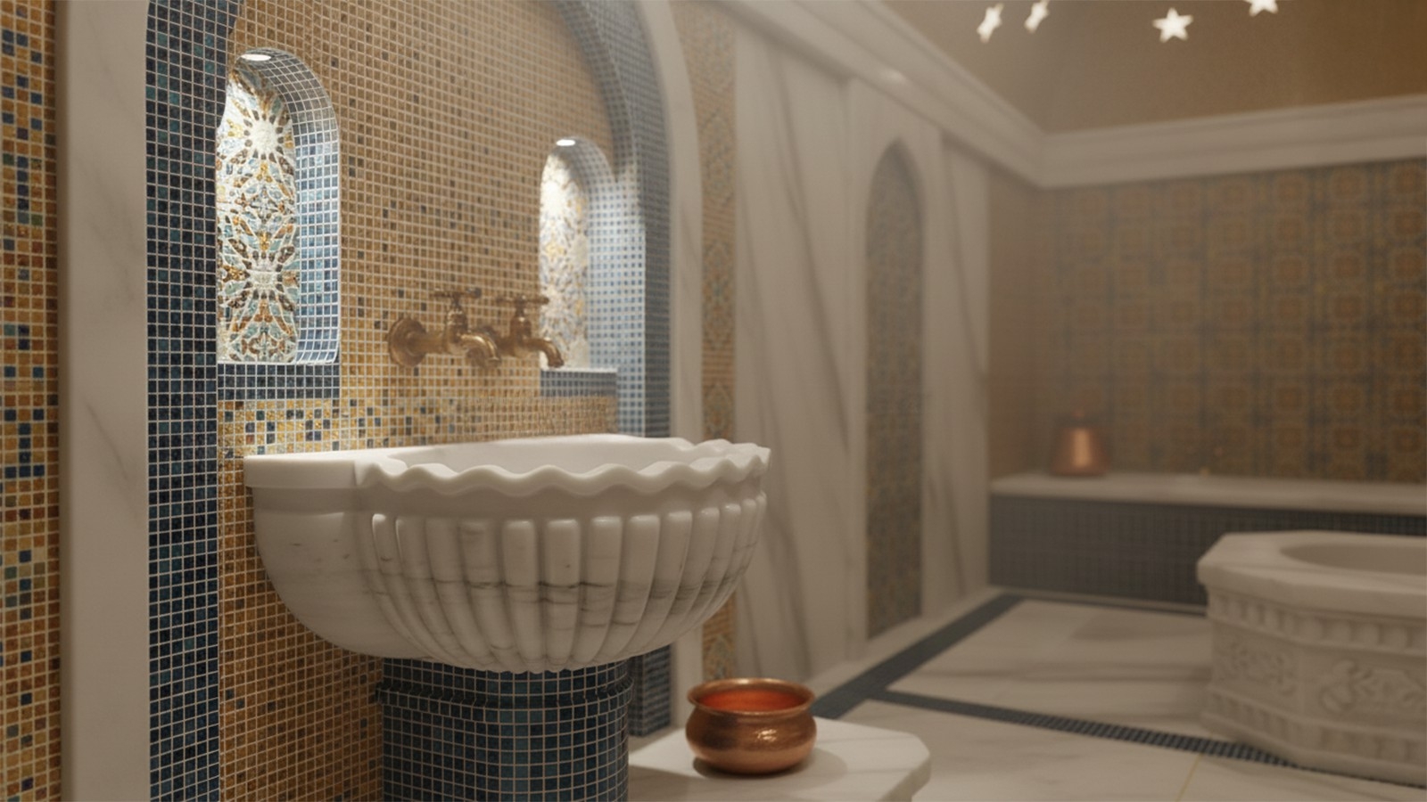 Курна Albertina Fonda из мрамора Clouds 750010422_5 Мраморная курна нестандартной формы Albertina Fonda из белого мрамора Clouds ИСПАНИЯ 750010422_5