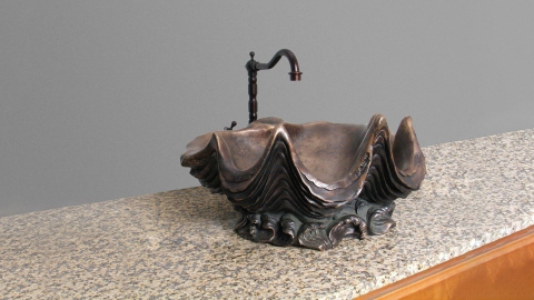 Кованая раковина Alda из бронзы Bronze ИНДОНЕЗИЯ 223300311 для ванной_2