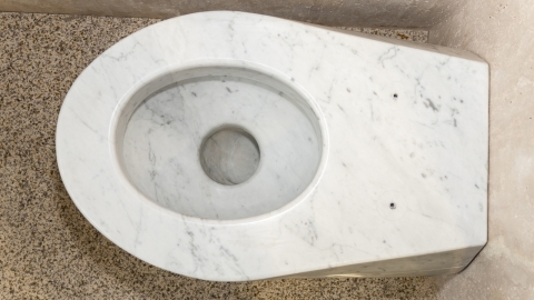 Каменный чаша унитаза Alessi Standart из белого камня - мрамора Bianco Carrara_13