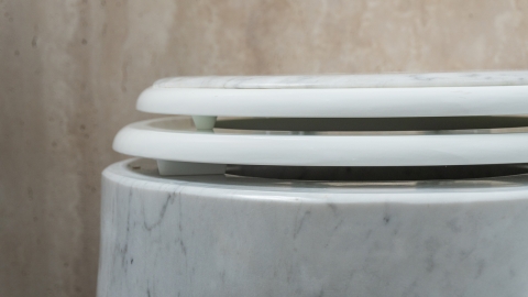 Каменный чаша унитаза Alessi Standart из белого камня - мрамора Bianco Carrara_15