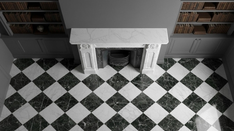 Каменный портал белого цвета для облицовки камина Alyssa из мрамора Valakas 124136401_5