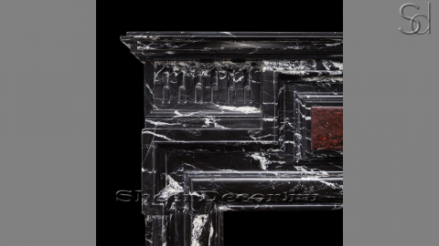 Мраморный портал черного цвета для отделки камина Amali из натурального камня Nero Marquina 228018401_1