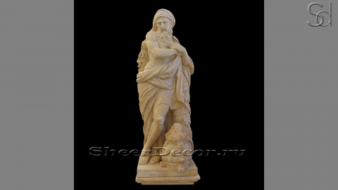 Каменная скульптура Anciano из бежевого мрамора Egypt Ivory_1