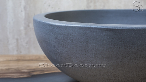 Накладная раковина Anna M3 из серого бетона Concrete Grey РОССИЯ 017342013 для ванной комнаты_2