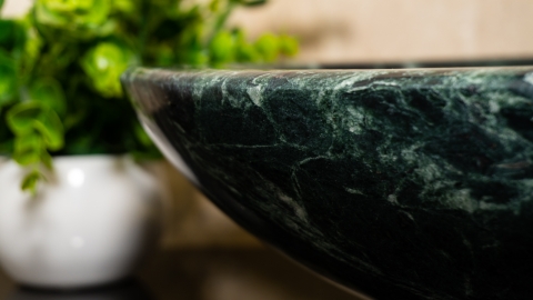 Мраморная раковина Anna из зеленого камня Dark Green ИНДИЯ 017013111 для ванной комнаты_2