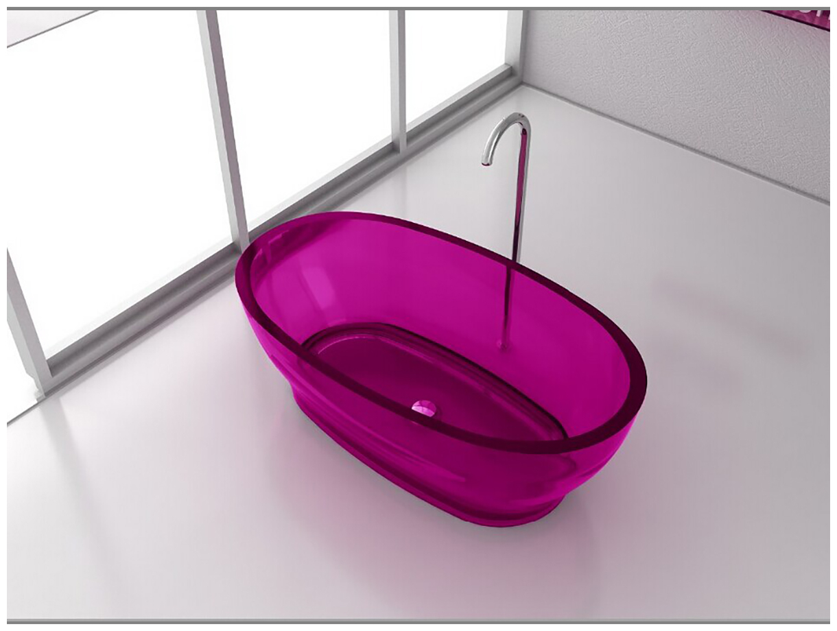 Розовая ванна Anna из акрилового стекла Neon Magenta ИТАЛИЯ 017732151_1