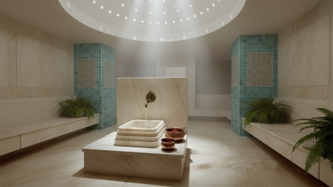 Мраморная курна квадратной формы Antal Cube из розового мрамора Sunset Red ПАКИСТАН 100057122_3