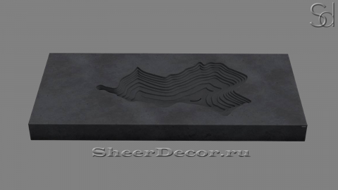 Черная раковина Art из архитектурного бетона Black РОССИЯ 000515911 для ванной комнаты_1