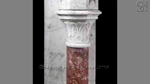 Каменный портал белого цвета для облицовки камина Arta из мрамора Carrara Statuaretto 240141401_1
