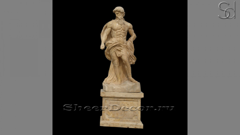 Каменная скульптура Atlet Broad из бежевого мрамора Jura Beige_1