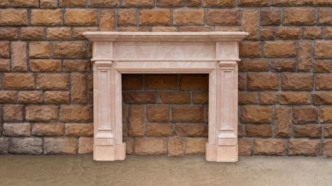 Декоративный портал коричневого цвета для облицовки камина Austin M2 из архитектурного бетона Concrete Honey 125348002_1