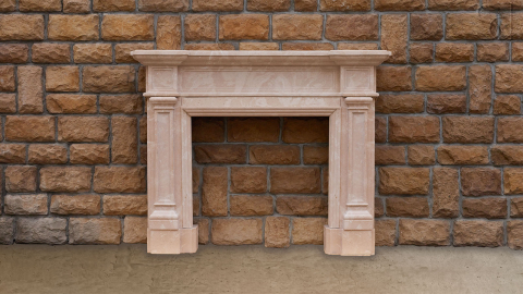 Декоративный портал коричневого цвета для облицовки камина Austin M2 из архитектурного бетона Concrete Honey 125348002_2